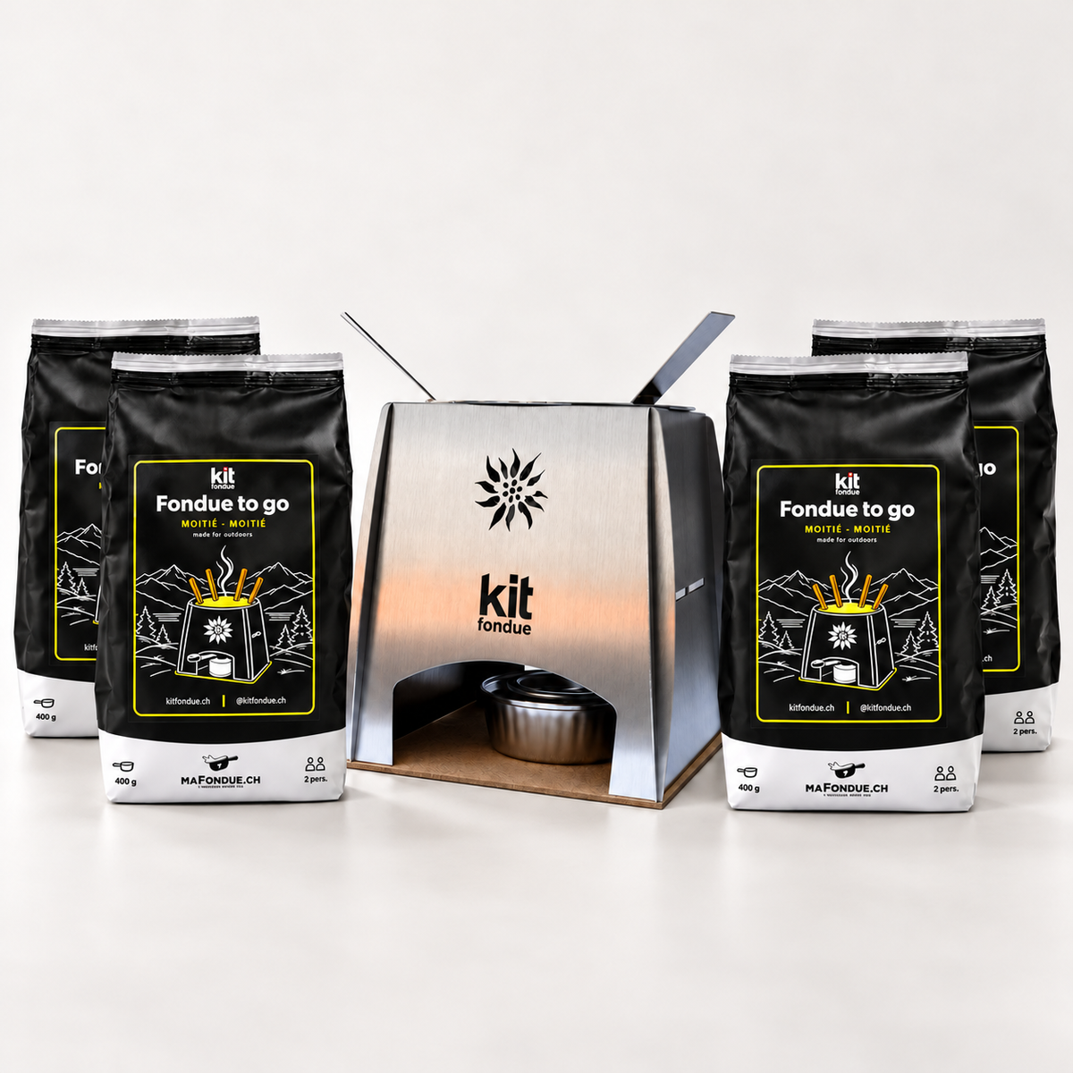 Tragbares Swiss Made Fondue – Kitfondue für 2 Personen
